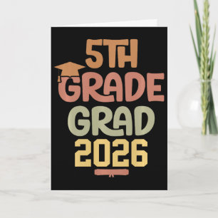 Tarjeta Clase de graduación de 5to grado de 2026 Graduació