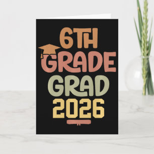 Tarjeta Clase de graduación de 6to grado de 2026 Graduació
