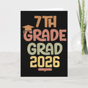Tarjeta Clase de graduación de 7º grado de 2026 Graduación