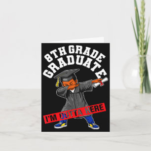 Tarjeta clase de graduación de 8vo grado de 2026 dab chico