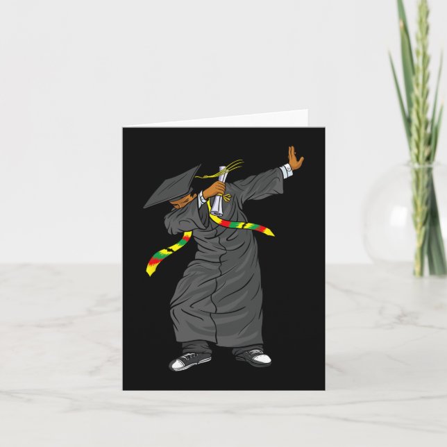 Tarjeta Clase De Graduación De Dabbing De 2024 Black Histo (Anverso)