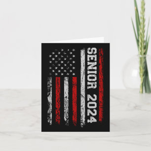 Tarjeta Clase De Graduación De La Bandera Estadounidense D