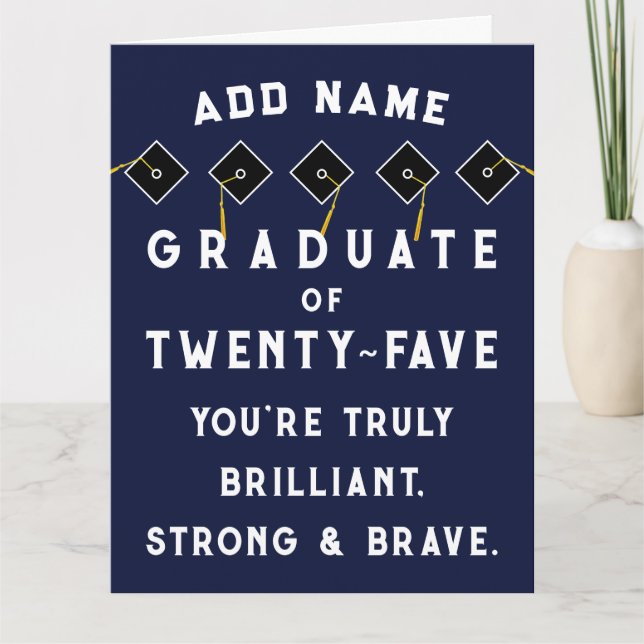 Tarjeta Clase de graduación personalizada de 2025 (Anverso)