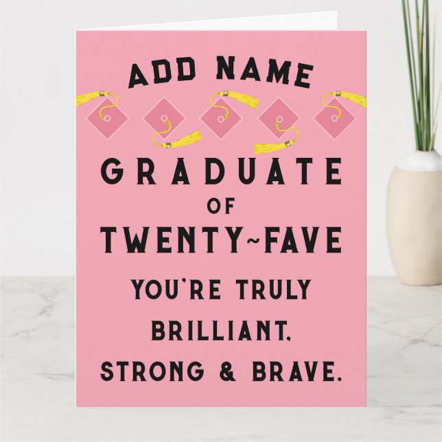 Tarjeta Clase de graduación personalizada de 2025 (Anverso)