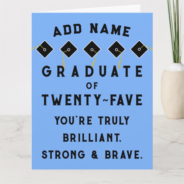 Tarjeta Clase de graduación personalizada de 2025 (Anverso)