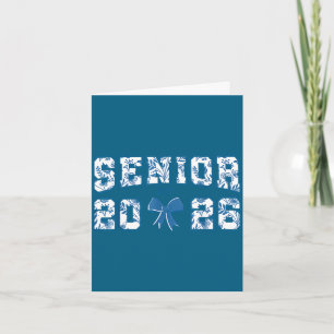 Tarjeta clase de graduación Senior 26 de 2026 lazo azul to