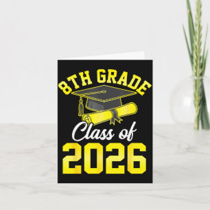 Tarjeta clase de graduados de 8º grado de 2026 graduación