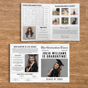 Tarjeta Clase De Periódico De 2025 Graduación Foto Prop