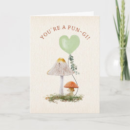 Tarjeta Clase de San Valentín de hongos Pun Mushroom