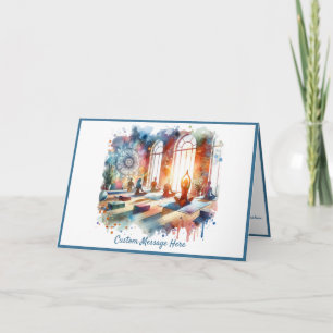 Tarjeta Clase de Yoga Zen Espiritualidad Mindfulness Acuar