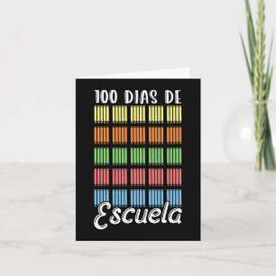 Tarjeta Clase Dias De Escuela 100 Días De Alumno Escolar