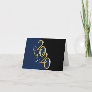 Tarjeta Clase Gold de Graduación 2020 Gracias