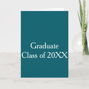 Tarjeta Clase graduada de 20XX turquesa felicitaciones nom