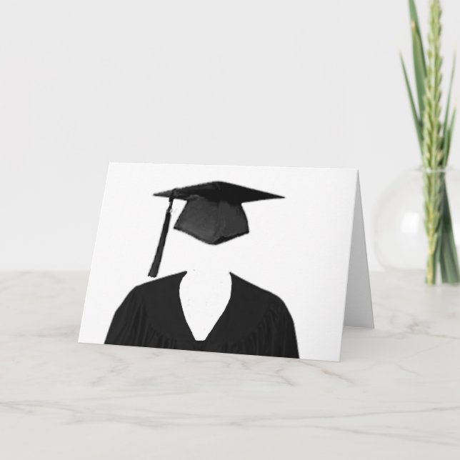Tarjeta Clase graduada del casquillo y del vestido (Anverso)