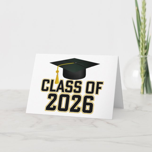 Tarjeta Clase Letterman de 2026 Graduación (Anverso)