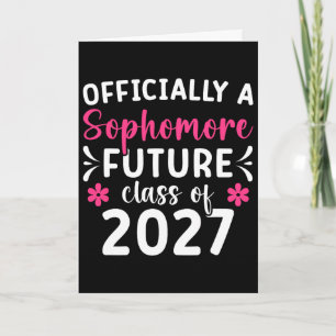 Tarjeta Clase oficial de segundo año de 2027 Primer día de