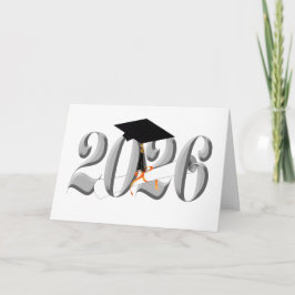 Tarjeta Clase Plata Clásica de Graduación 2026