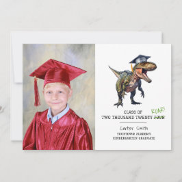 Tarjeta Clase polar de 2024 niños de graduación de dinosau