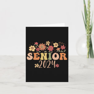 Tarjeta Clase Retro Groovy Superior De 2024 Graduación De