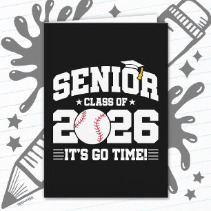 Tarjeta Clase Superior de 2026 ¡Es Hora Béisbol Graduado