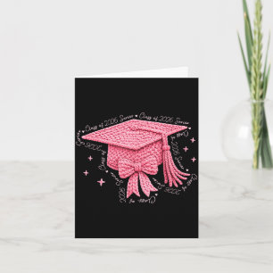 Tarjeta Clase superior de graduación 2027 lazo coquette de