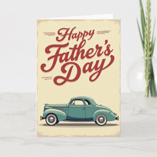 Tarjeta clásica azul verdoso para el Día del Padre