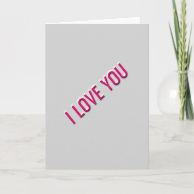 Tarjeta Clásica con “Te Amo” en Relieve (Anverso)