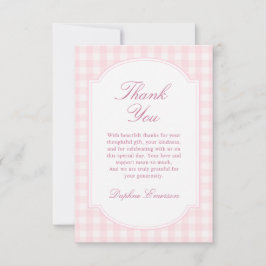 Tarjeta clásica de agradecimiento para baby shower