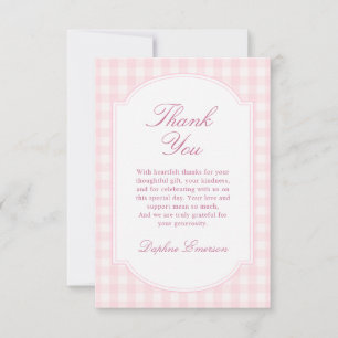 Tarjeta clásica de agradecimiento para baby shower
