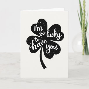 Tarjeta Clásica de Amor Afortunado