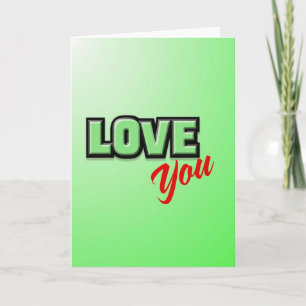 Tarjeta Clásica de Amor en 3D con Mensaje de Te Am