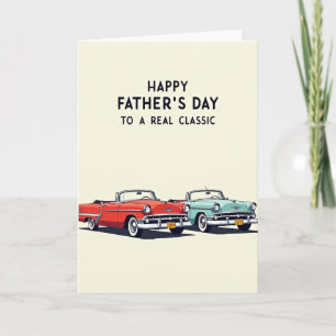 Tarjeta Clásica de Autos para el Día del Padre