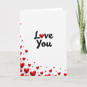 Tarjeta Clásica de Corazón Te Amo