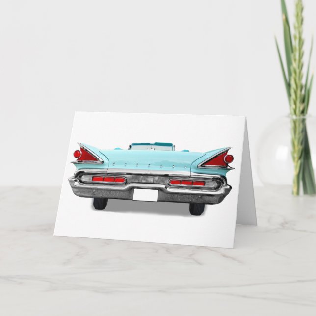 TARJETA CLÁSICA DE CUMPLEAÑOS DE AUTO (Anverso)
