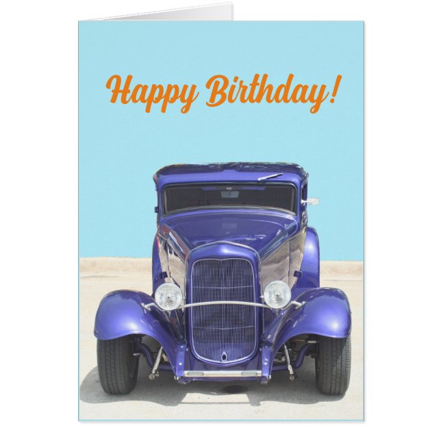 Tarjeta clásica de cumpleaños para los hombres, am (Frente)