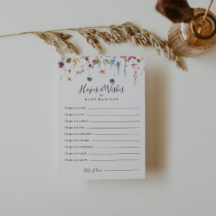 Tarjeta clásica de deseos y expectativas de Baby S