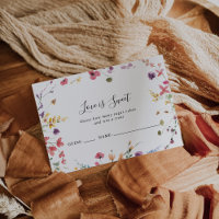 Tarjeta Clásica de Flores Silvestres Coloridas Adi