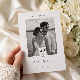Tarjeta Clásica de Foto de Boda para Guardar la Fe