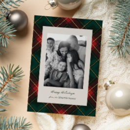 Tarjeta Clásica de Fotos Navideñas de Cuadros Tart