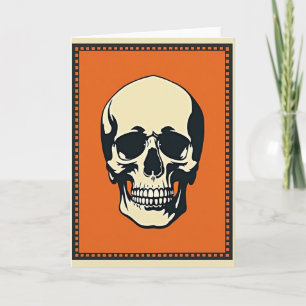 Tarjeta clásica de Halloween con calavera
