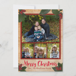 Tarjeta clásica de la foto del navidad de las