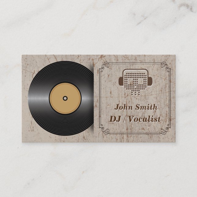Tarjeta clásica de la industria musical de DJ del (Anverso)