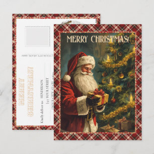 Tarjeta Clásica de Navidad con Foto Personalizada