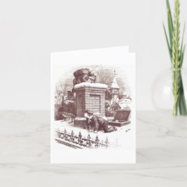 Tarjeta clásica de Navidades de tiras cómicas