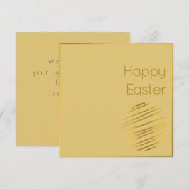 Tarjeta clásica de pascua de huevo de oro