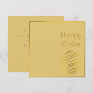 Tarjeta clásica de pascua de huevo de oro