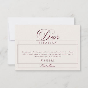Tarjeta clásica de propuesta de matrimonio de marf