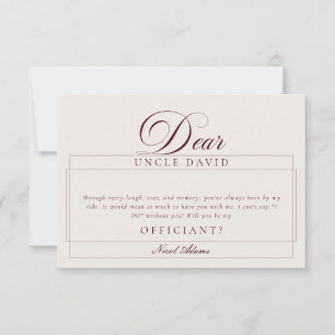 Tarjeta clásica de propuesta de matrimonio de marf