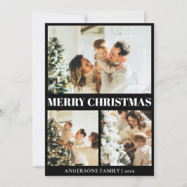 Tarjeta clásica de vacaciones navideñas para tipog