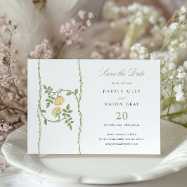 Tarjeta clásica de vino "Save the Date"